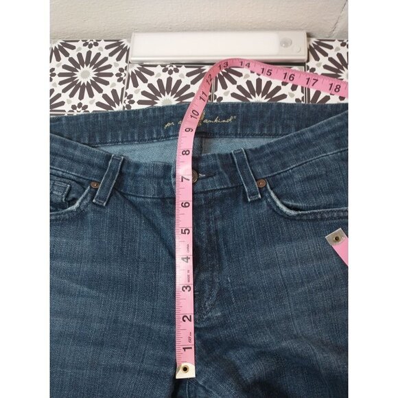 7 for all Mankind A Pocket low rise bootcut medium dark wash jeans, wome… - Picture 11 of 13